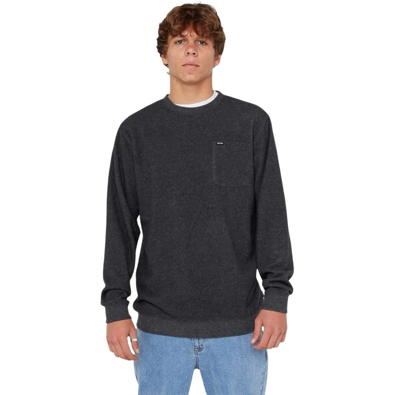 Grid Crew Neck Fleece Sweatshirt - Men's