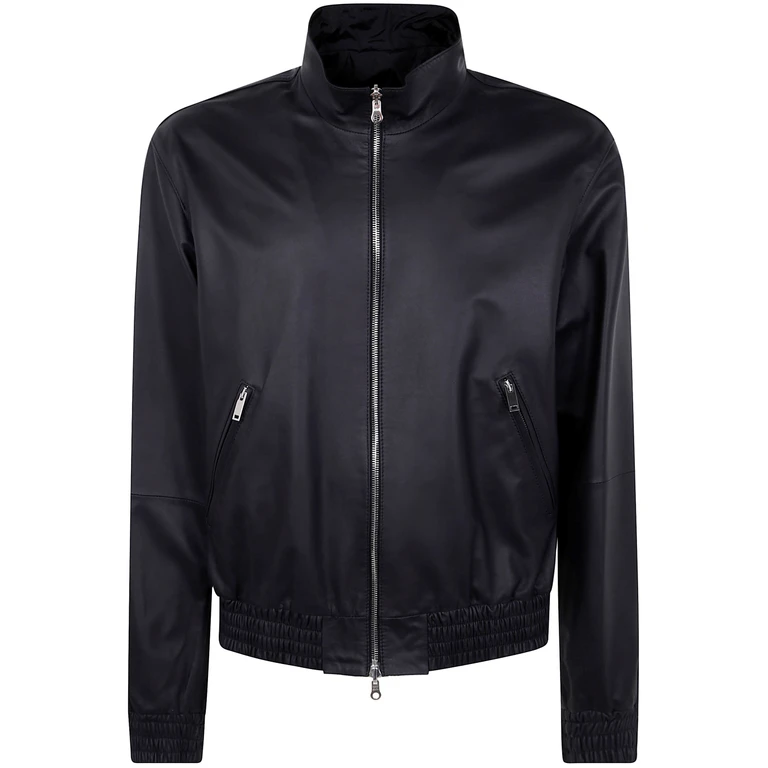 Leather Reversible Bomber Jacket By Desa
