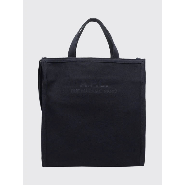 Sac à épaule A.p.c. en toile de coton bleue