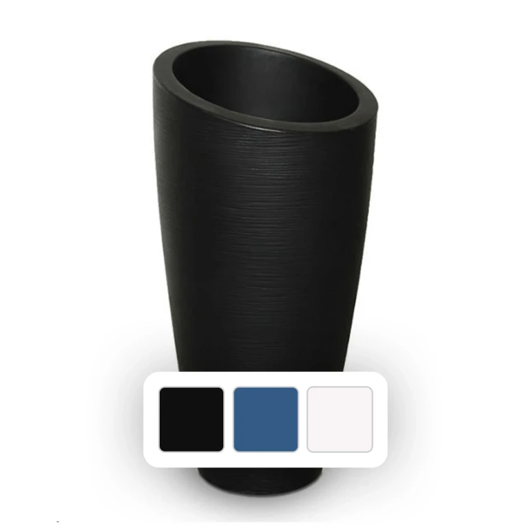 Modesto Tall Planter:- Black, 32'
