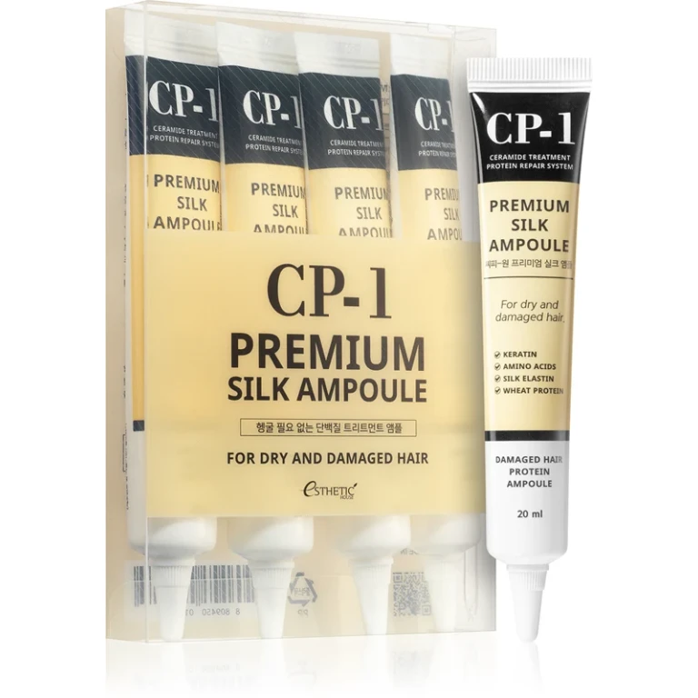Premium Silk regenerating treatment without rinsing for damaged and dry hair 4x20 ml