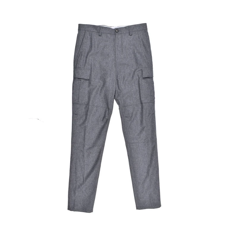Grey Virgin Wool Carpenter Trousers