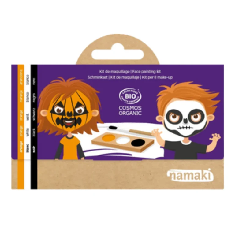 Pumpkin and Skeleton Face Painting Kit