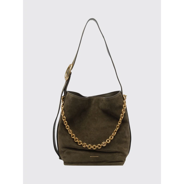 Large Nolita Shoulder Bag in Leather and Suede with Metallic Details (30T6AUEM8S282)