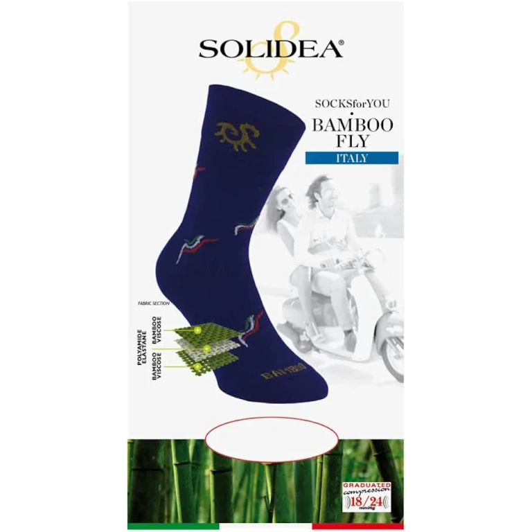 Socks For You Bamboo Fly Italy Compression 18 24mmHg Navy Blue 3L