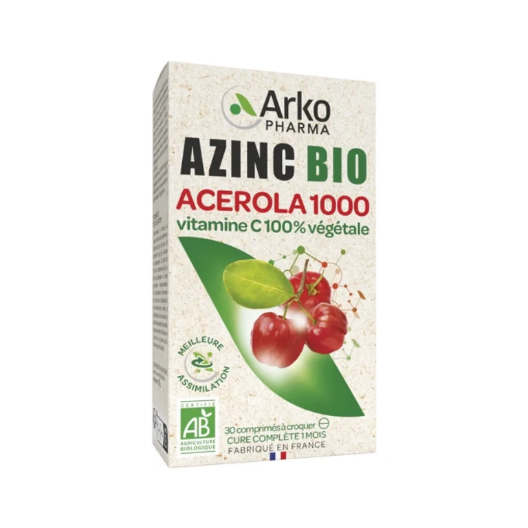 Azinc Acerola 1000 Vitamin C Naturale Bio 30 Tablets
