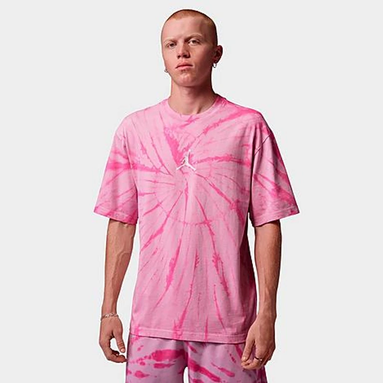 Jordan Men's Brooklyn Tie-Dye Festival T-Shirt in Iced Carmine/Pale Ivory Size: XS