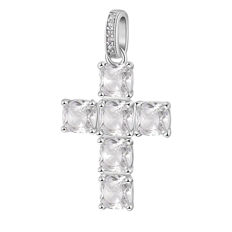 Fancy Infinite White Zirconia Silver Pendant FIW21