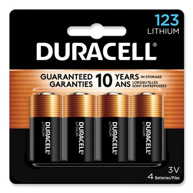 3V 123 Specialty High-Power Lithium Batteries (4/Pack)
