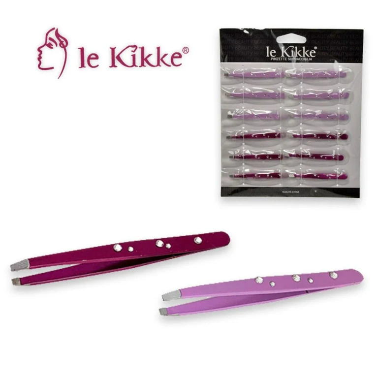 Eyelash tweezers with rhinestones