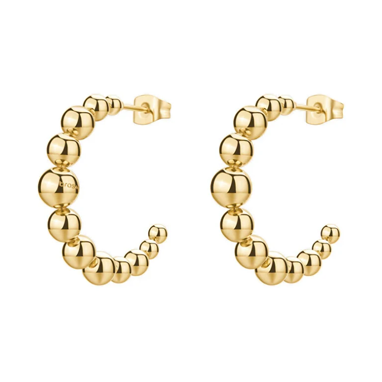 Perfect Sphere Earrings Plated In Gold Bpc29