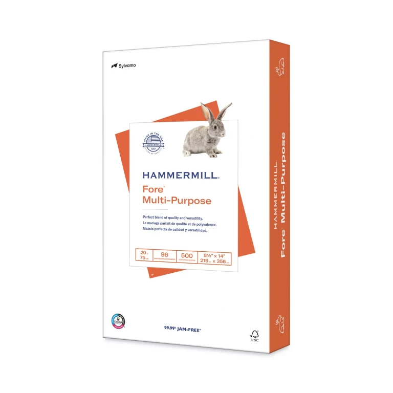 Fore Multipurpose Paper, 20lb, 96 Bright, 8-1/2 x 14' - 1 Ream