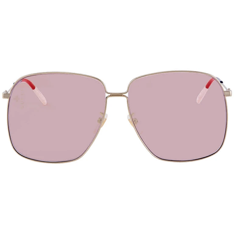 Pink Oversized Ladies Sunglasses GG0394S 004 62