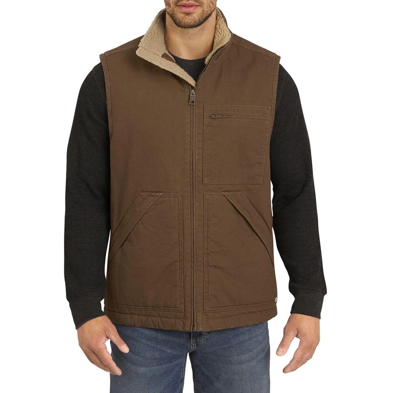 Men's Workwear Vest Khaki3XL:- 3XL, Khaki