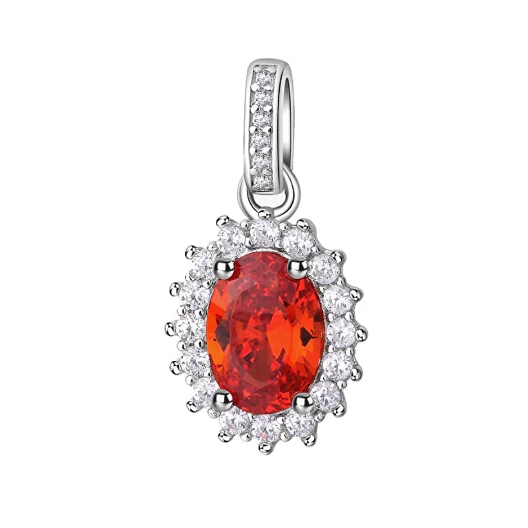 Elegant Silver Pendant Fancy Vitamin Orange FVO02