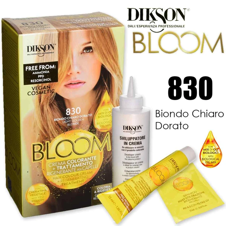 Bloom Coloring Cream With Keratin 830 Light Golden Blonde