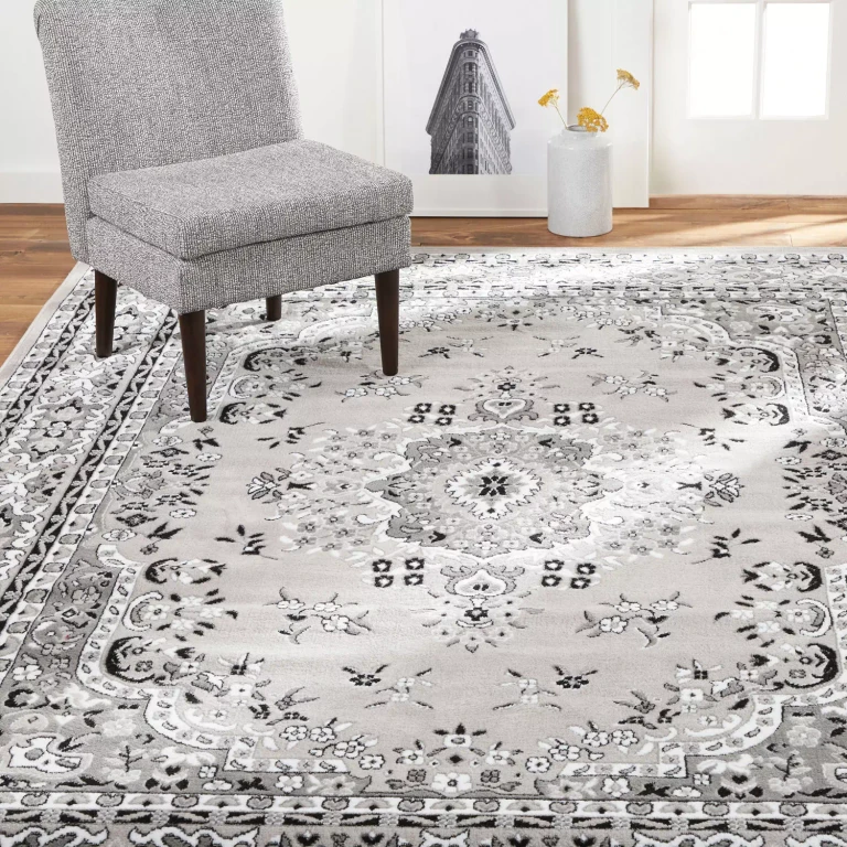Area Rug, Assorted Designs & Sizes:- 9'x12', Grey/Ivory
