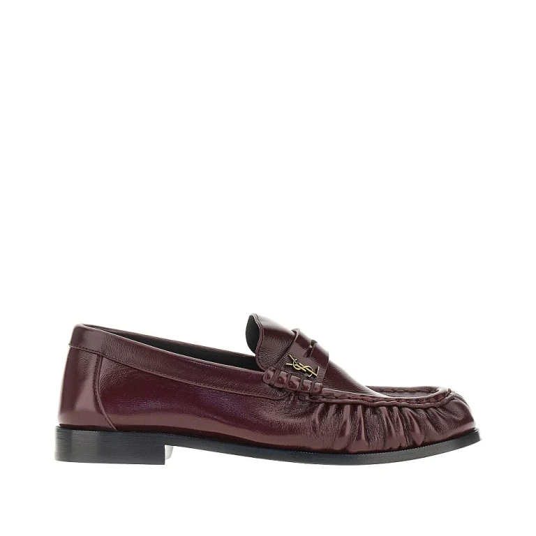 Leather loafers with Cassandre logo Woman 37+