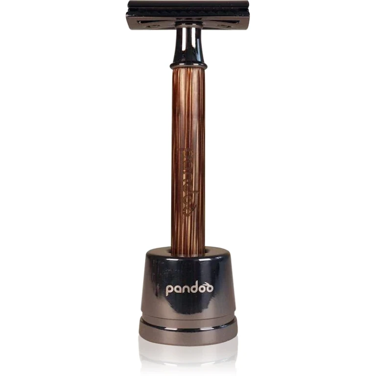 Bamboo Safety Razor + Replacement Head 10 Pieces Slim Handle