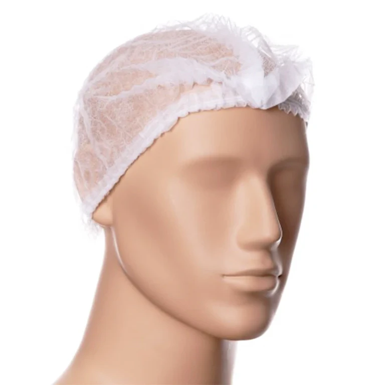 100 Disposable Clip-On Caps. White.