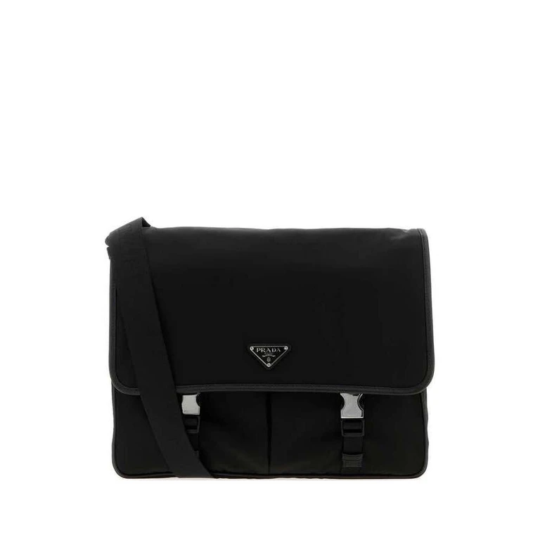 Black Canvas Shopping Bag Nero Borse A Mano