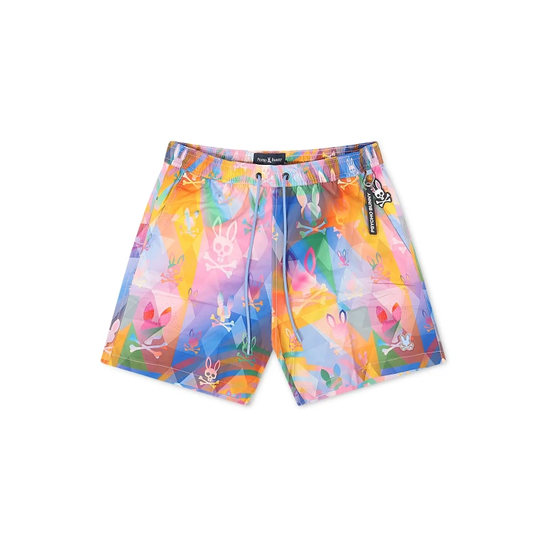 Milos Printed Swim Shorts - Ice Blue