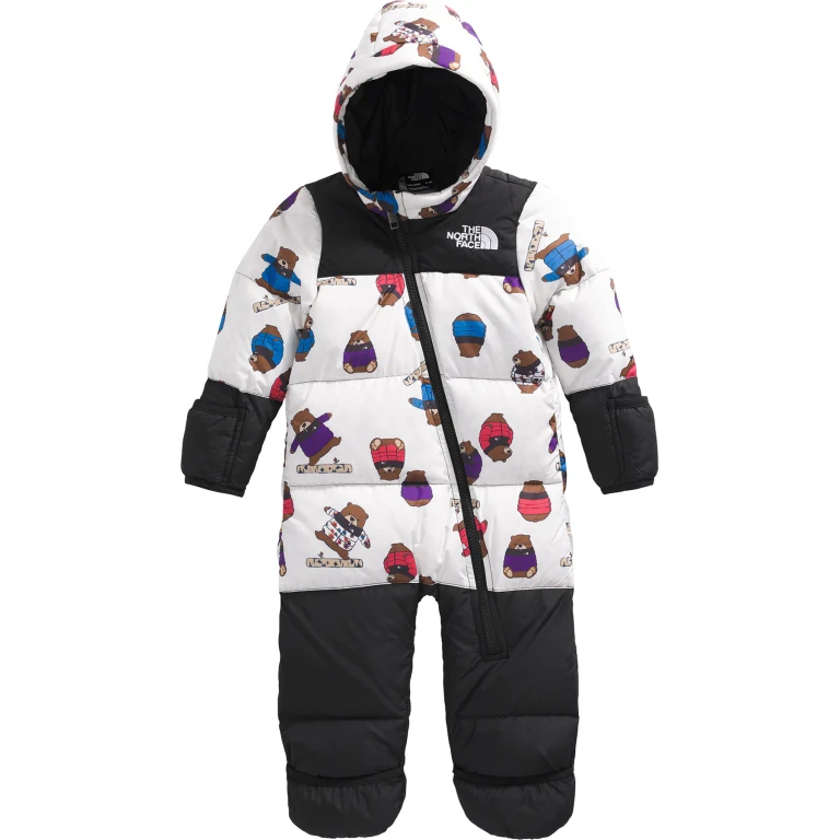 1996 Retro Nuptse Print One-Piece Snowsuit - Baby