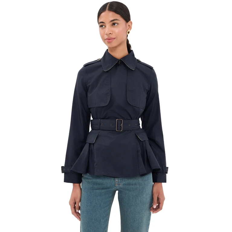 Nylon Pembury Trench Jacket Navy 4