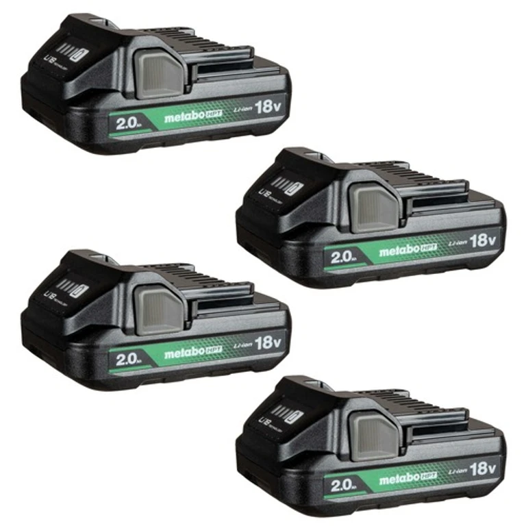 (4-Pack) 18V 2 Ah Lithium-Ion Battery with Fuel Gauge