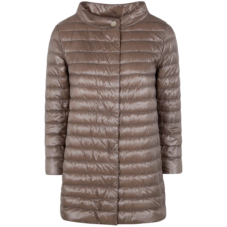 Rossella Veste courte en nylon ultra-léger avec col mandarin