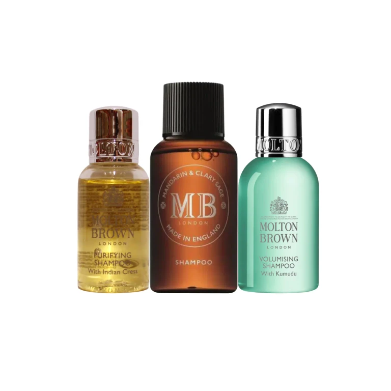 Discovery Set Molton Brown: Indian Cress, hair shampoo, to purify, 30 ml + Molton Brown, Kumudu Volume Shampoo, 30 ml + Mandarin and Clary Sage Volume