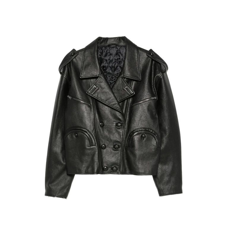 Double-breasted Leather Jacket