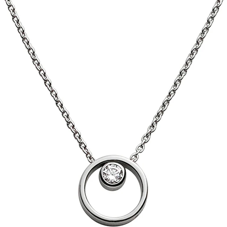 Women's Necklace in Steel with Crystal Skj0833040