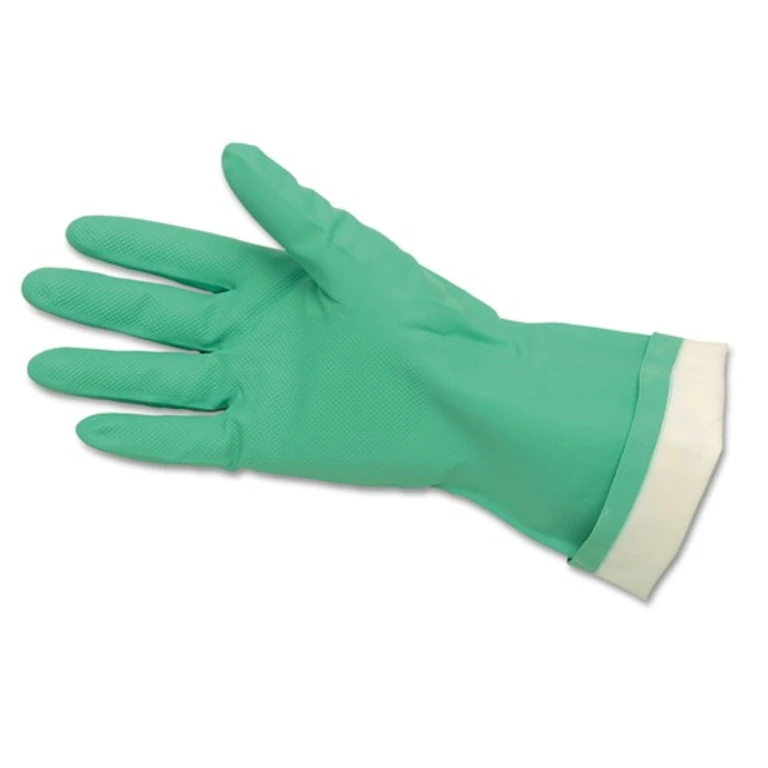 5319E Flock-Lined Nitrile Gloves - One Size Green (1-Dozen)