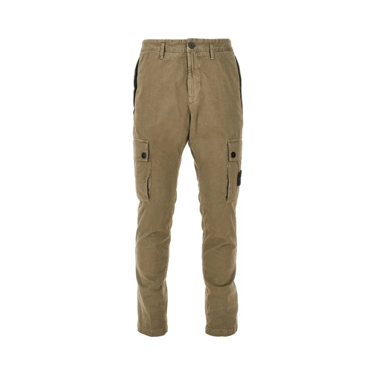 Broek van biologisch katoen met logo badge