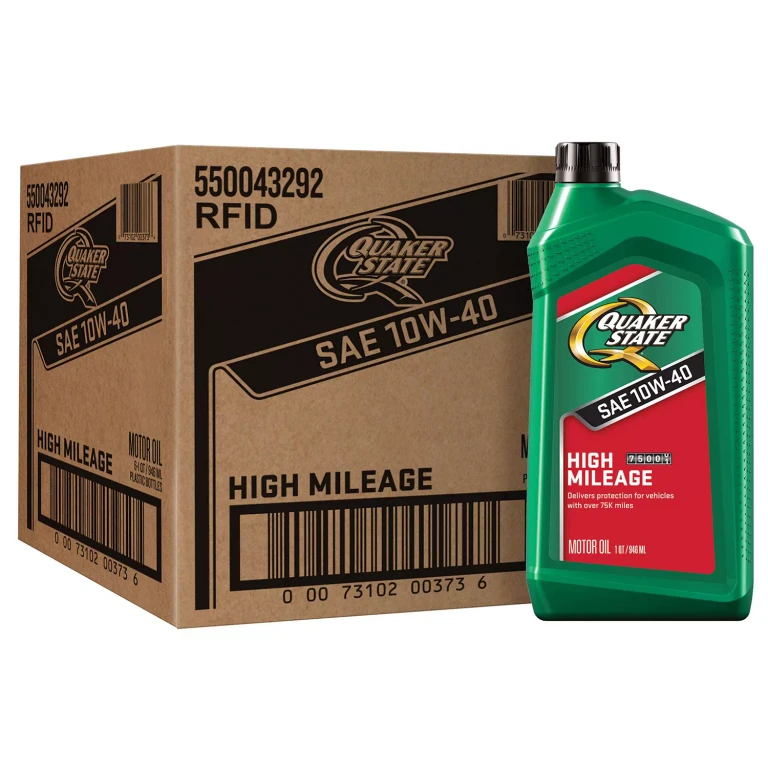 High Mileage SAE 10W-40 Motor Oil 6-pack/1 quart bottles