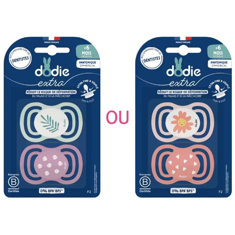 Extra - Anatomical Day/Night Pacifier - +6 months - Flowers (Random Patterns) - F2