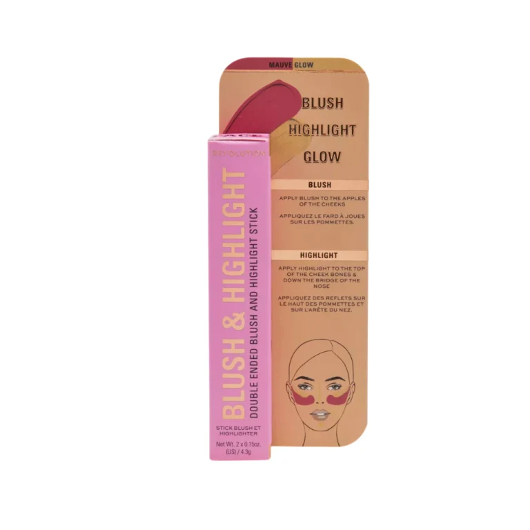 Blush and cream highlighter in stick color Sparkling Wine Shine 2x4.3 g