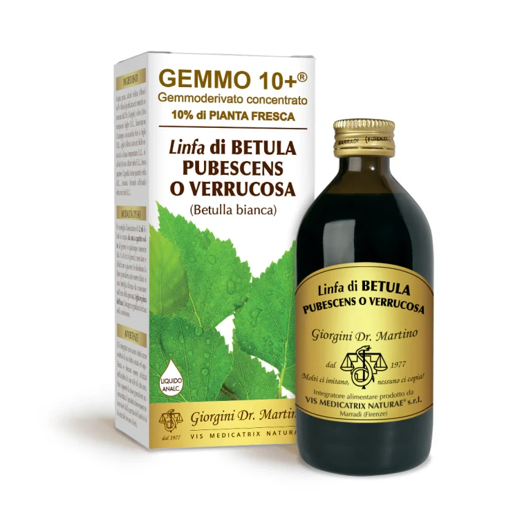 gemmo 10+ white birch sap 200 ml non-alcoholic liquid