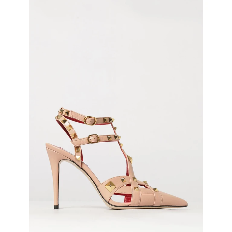 Studdy T-Strap Stiletto Heel Pumps in Goatskin Leather (S0NW0JYWBNW)