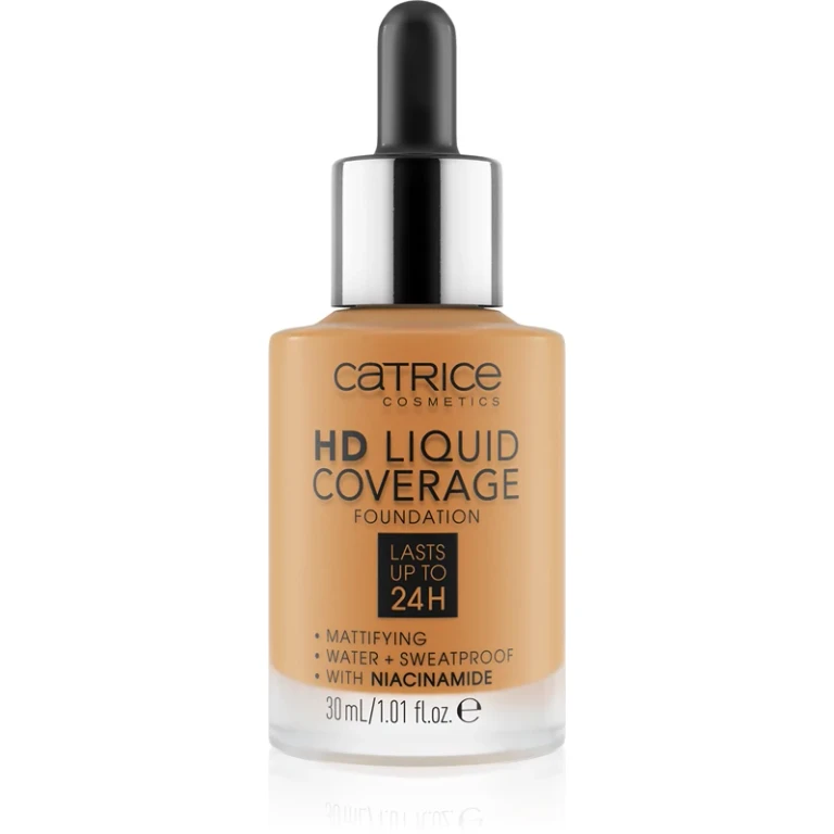 HD Liquid Coverage waterproof liquid foundation matte effect color 066 Warm Toffee 30 ml