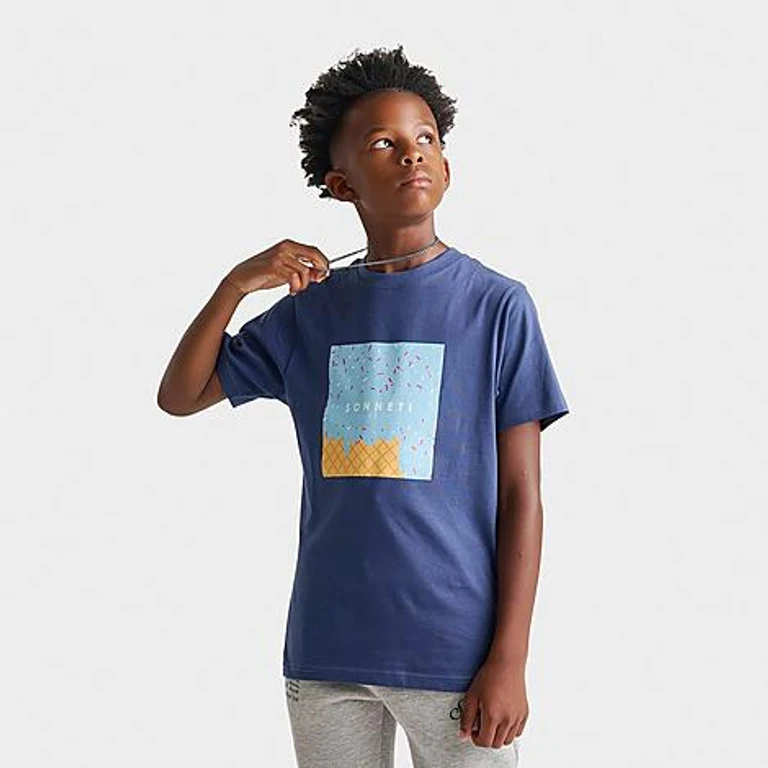 Big Kids Sprinkle Box T-Shirt in Oceana Size: Small