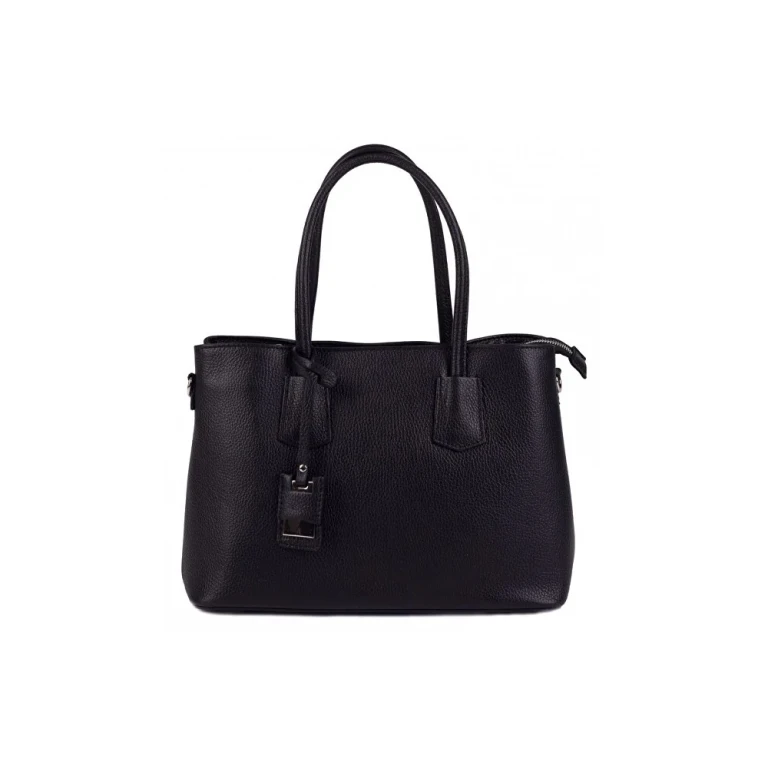 Black Leather Handbag for Women