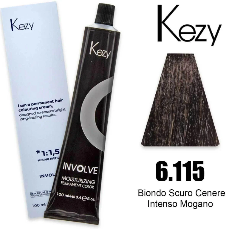 involve color 100 ml dark blonde ash intense mahogany 6.115