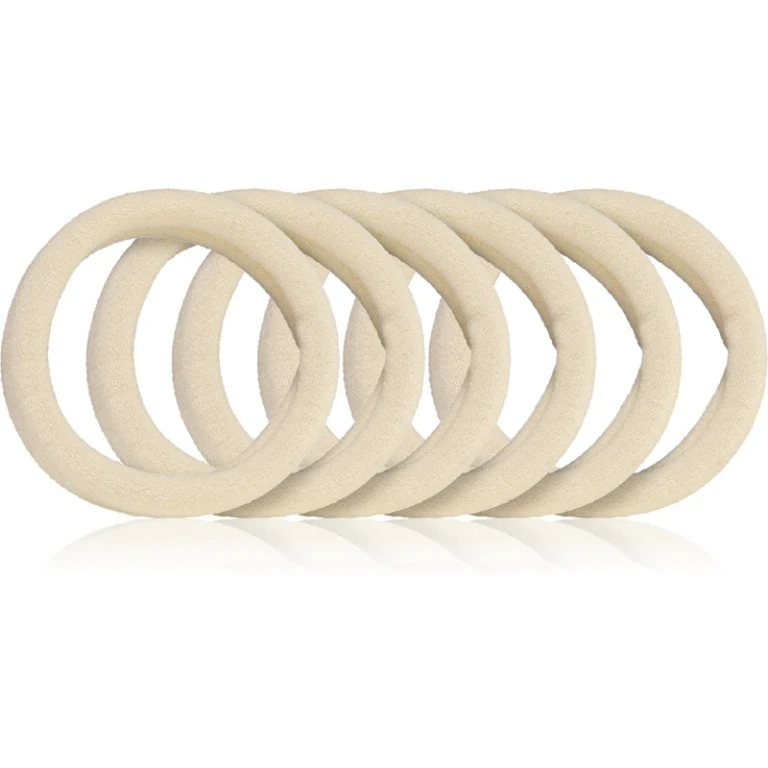 Beige Hair Elastics 6pcs