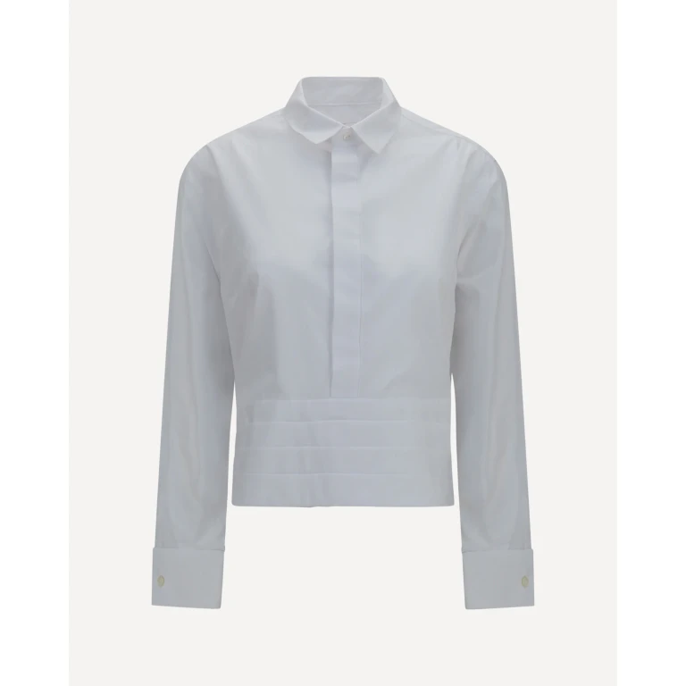 Cotton poplin Shirt with belt Female 2