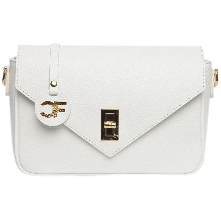 Women's White Leather Shoulder Bag