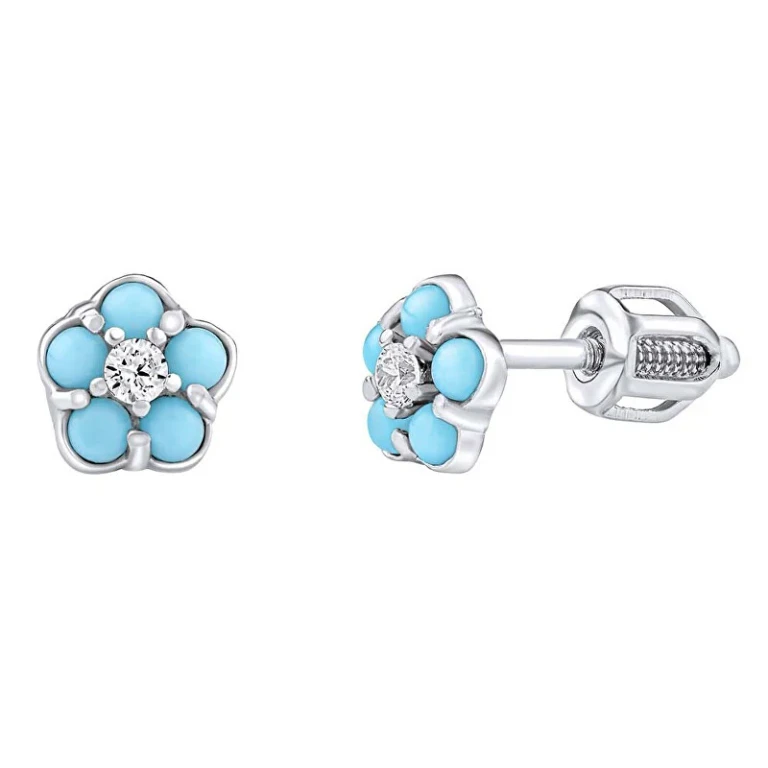 Silver Earrings Helene Flowers Silvegob70528Sbdt