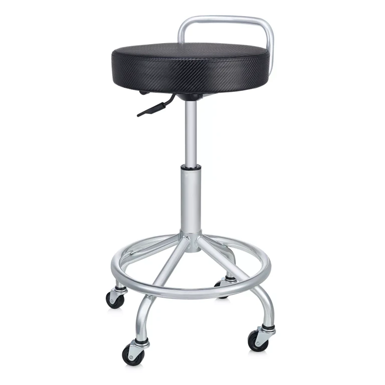 Cushioned Pneumatic Work Stool, 18' W x 26.25' H to 30' H