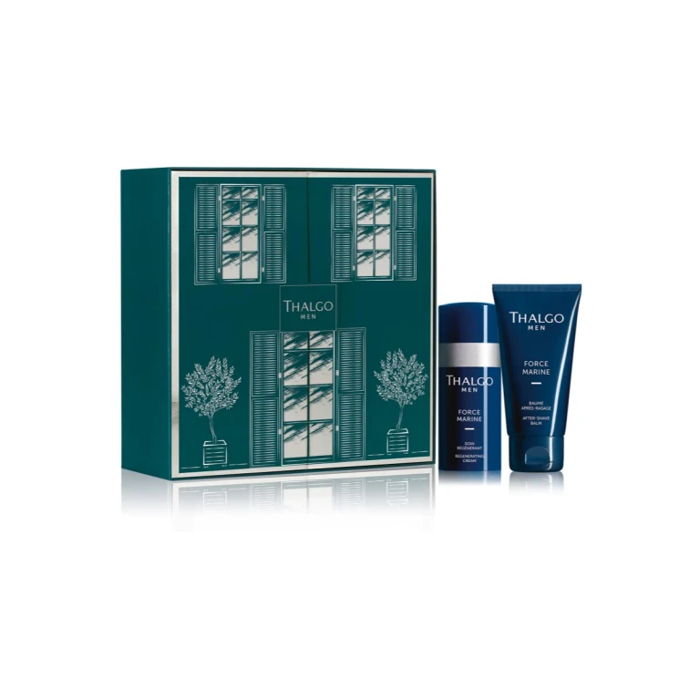 Gift set for men: alcohol-free post-shave balm 75 ml + anti-wrinkle face regenerating cream 50 ml